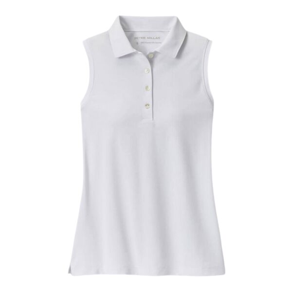 Banded Sport Mesh Sleeveles Button Polo  Thumbnail