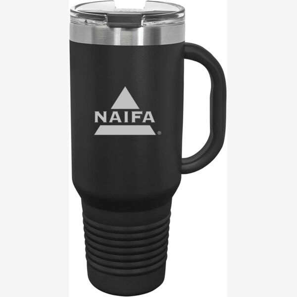   - Premium 40oz Travel Mug with Snap Lid & Straw Thumbnail